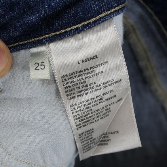 L Agence Denim Jeans Womens 25 Kendra High Rise Cropped Flare Denim Laredo Chic - Picture 9 of 16